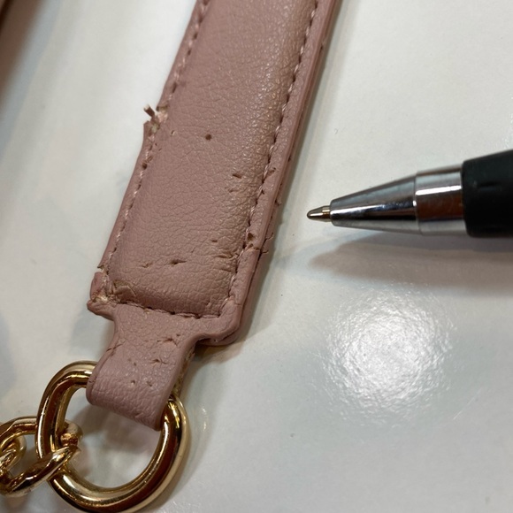 Juicy Couture Purse Crossbody Shoulder Strap Pink Color with gold chain Accents - Picture 12 of 13